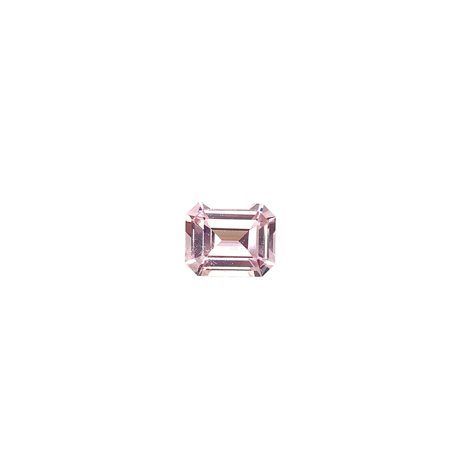 Peach Sapphire — 1.49ct Emerald Cut | 7.25x5.95mm | Madagascar | Unheated