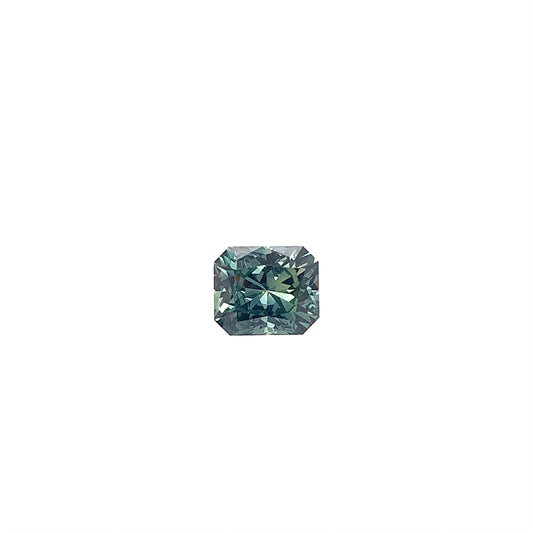 Teal Sapphire — 0.97ct Radiant | 5.90x5.00mm | Tanzania | Unheated