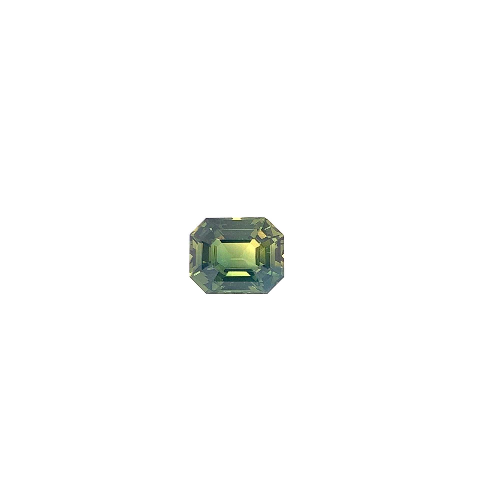 Green Sapphire — 2.07ct Emerald Cut | 7.85x6.35mm | Madagascar | Heated