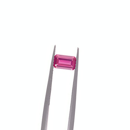 Pink Sapphire — 0.78ct Emerald Cut | 7.00x4.30mm | Mozambique | Heated
