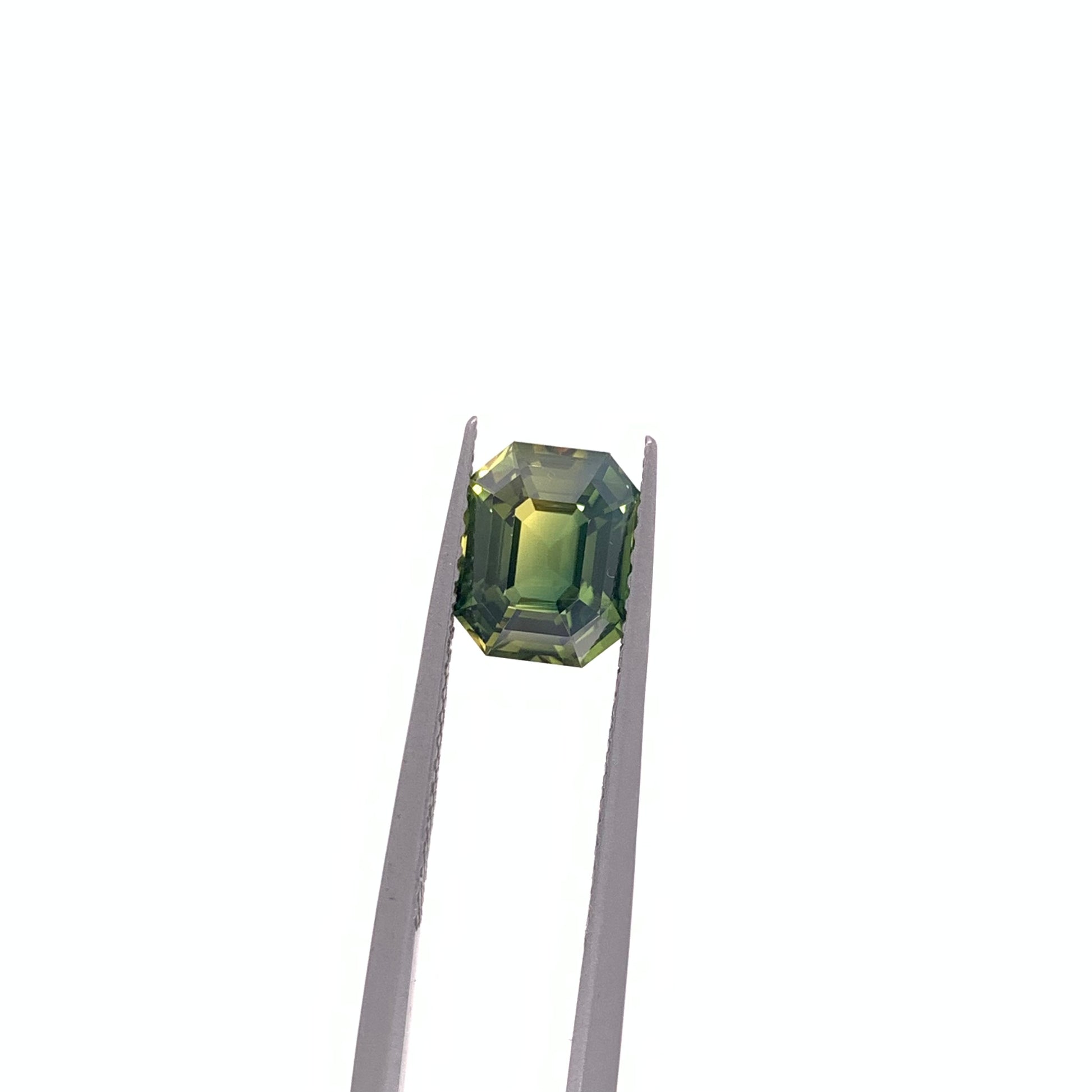 Green Sapphire — 2.07ct Emerald Cut | 7.85x6.35mm | Madagascar | Heated