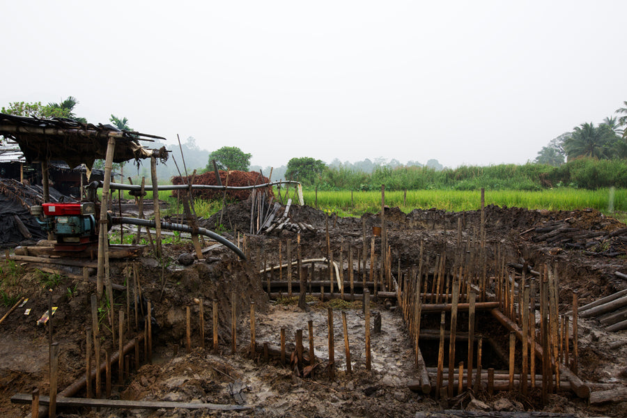 This mine operates on a grid system, ensuring the entire area is methodically worked.