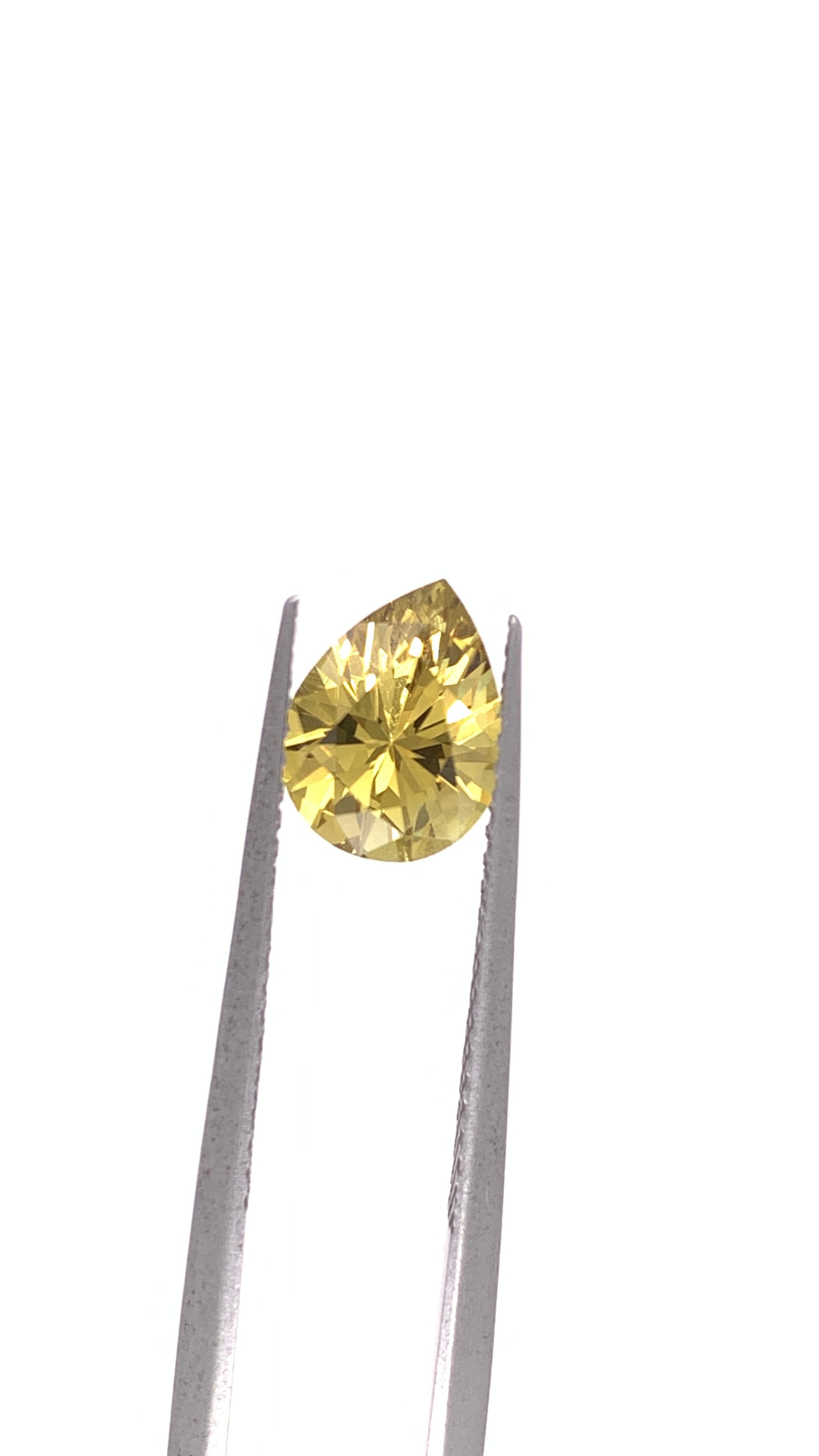 Yellow Sapphire — 1.44ct Pear | 8.60 x 6.55mm | Madagascar | Unheated