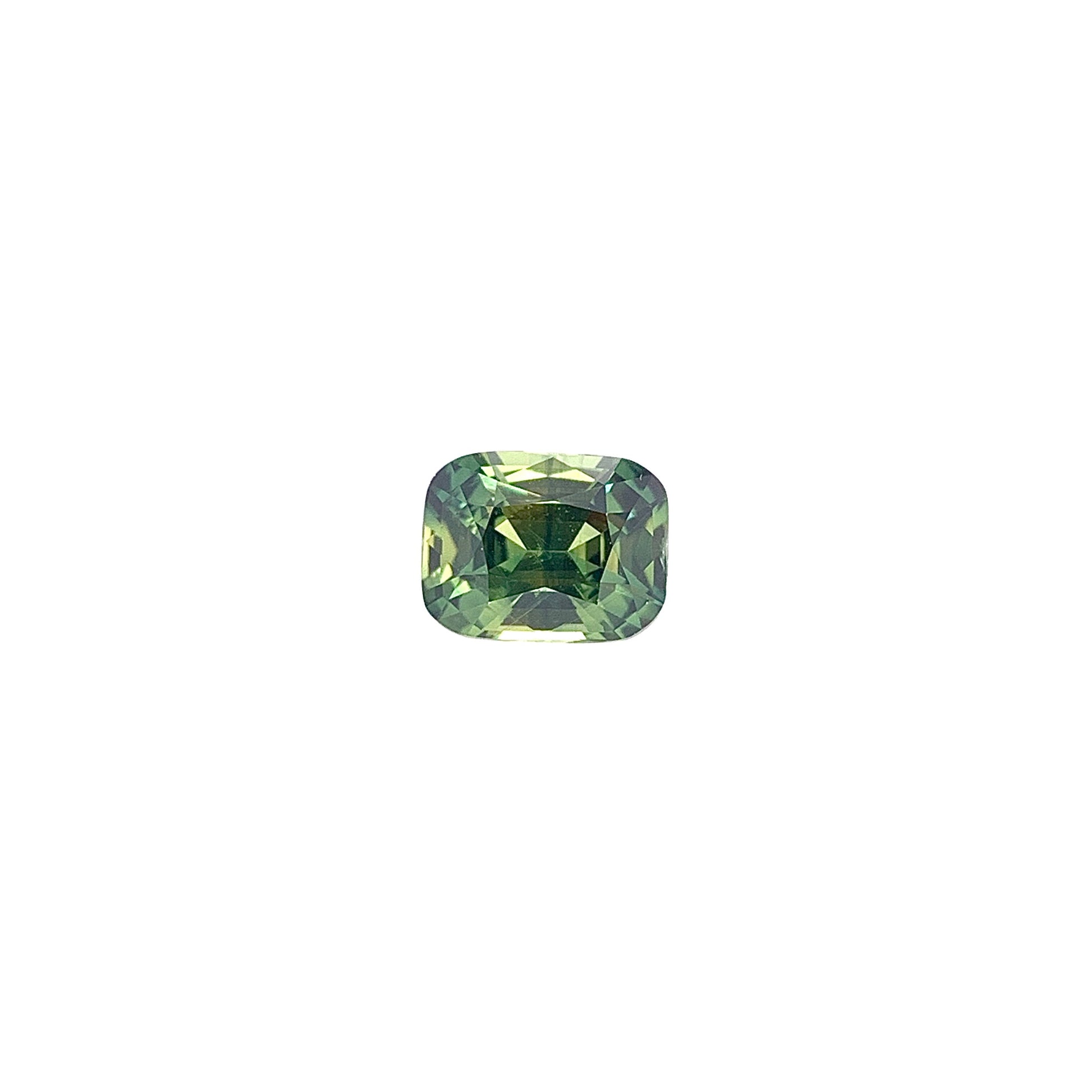 Green Sapphire — 2.06ct Cushion | 8.00x6.20mm | Madagascar | Heated