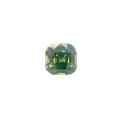 Green Sapphire — 7.59ct Cushion | 10.20x10.20mm | Tanzania | Heated