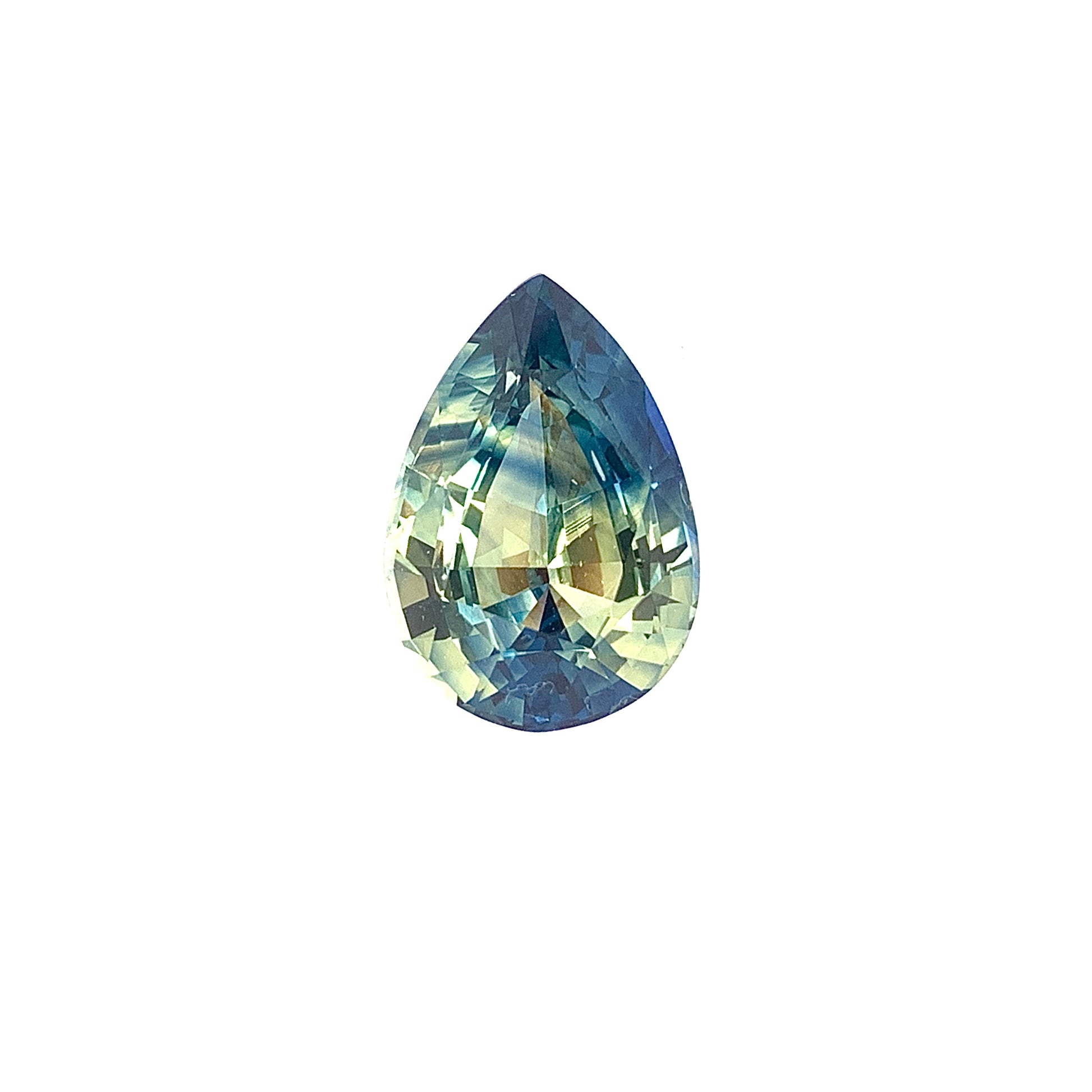 Green Sapphire — 7.71ct Pear | 14.79x10.10mm | Tanzania | Heated