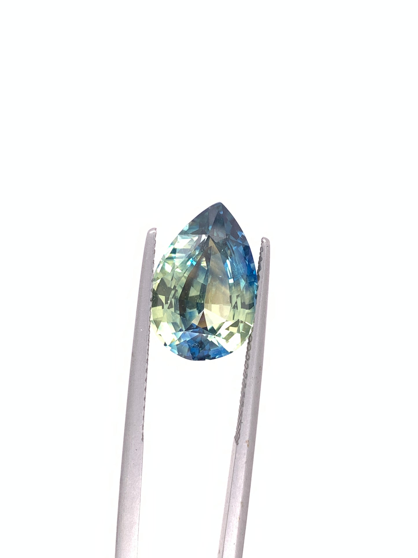 Green Sapphire — 7.71ct Pear | 14.79x10.10mm | Tanzania | Heated