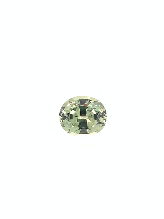 Green Sapphire — 1.3ct Oval | 6.92 x 5.95mm | Madagascar | Heated