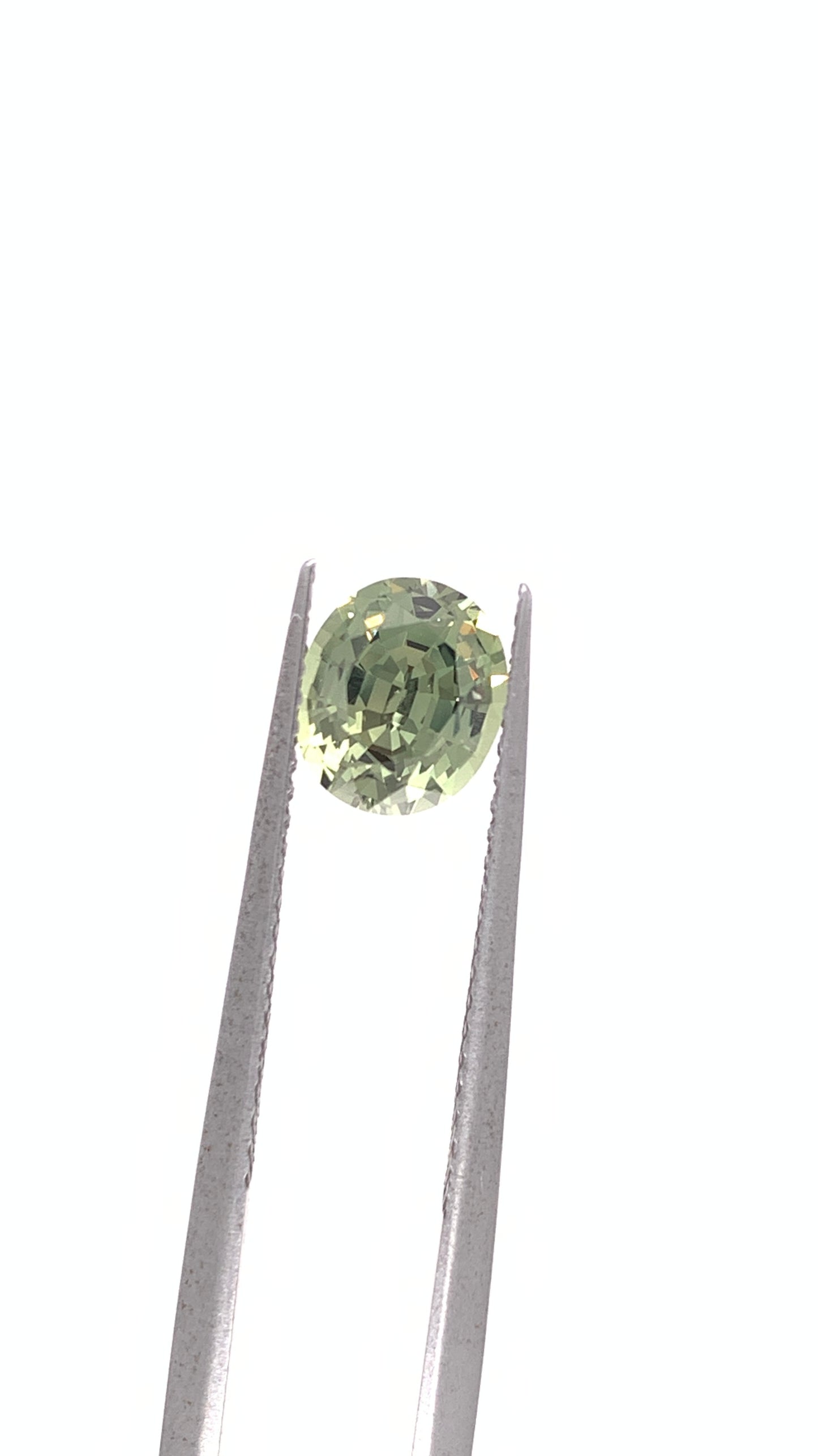 Green Sapphire — 1.3ct Oval | 6.92 x 5.95mm | Madagascar | Heated