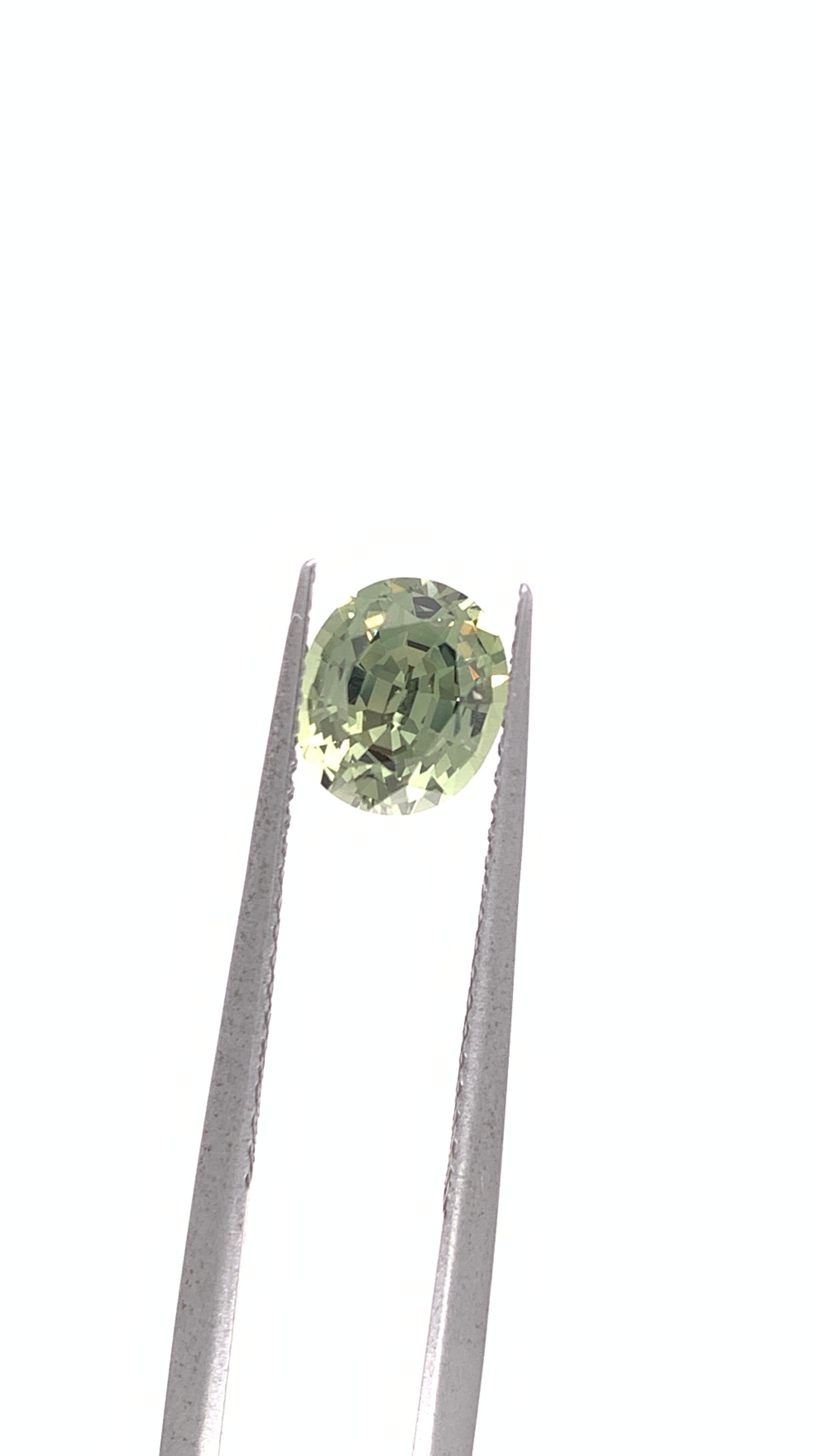 Green Sapphire — 1.3ct Oval | 6.92 x 5.95mm | Madagascar | Heated