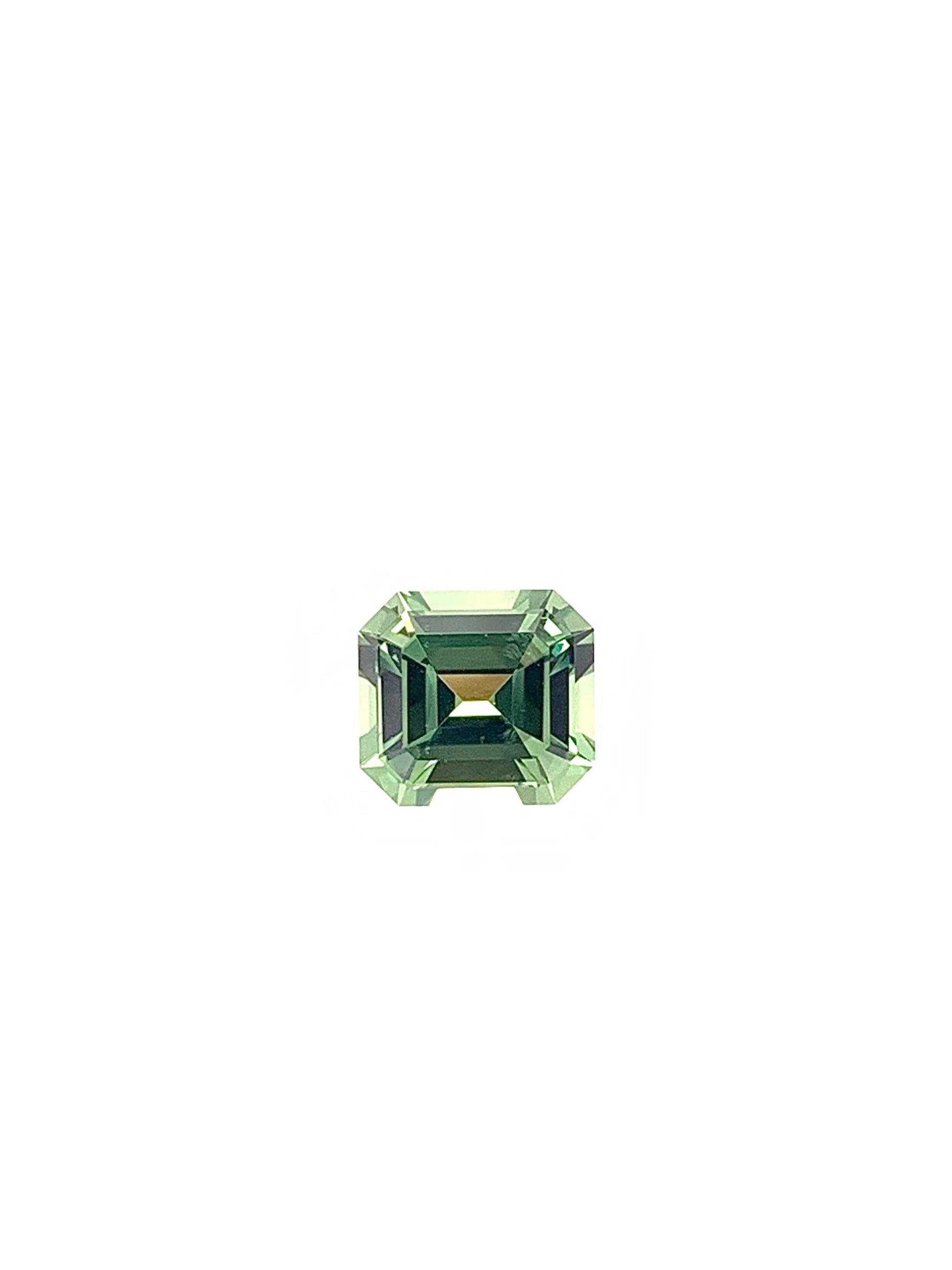 Green Sapphire — 1.01ct Emerald Cut | 5.90 x 5.40mm | Tanzania | Heated