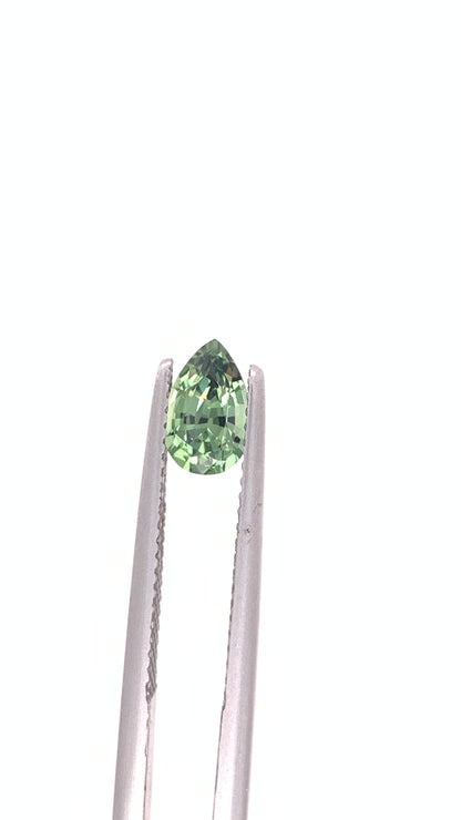 Green Sapphire — 1.01ct Pear | 7.60 x 4.90mm | Tanzania | Heated