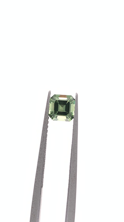 Green Sapphire — 0.78ct Asscher | 5.00 x 5.00mm | Tanzania | Heated