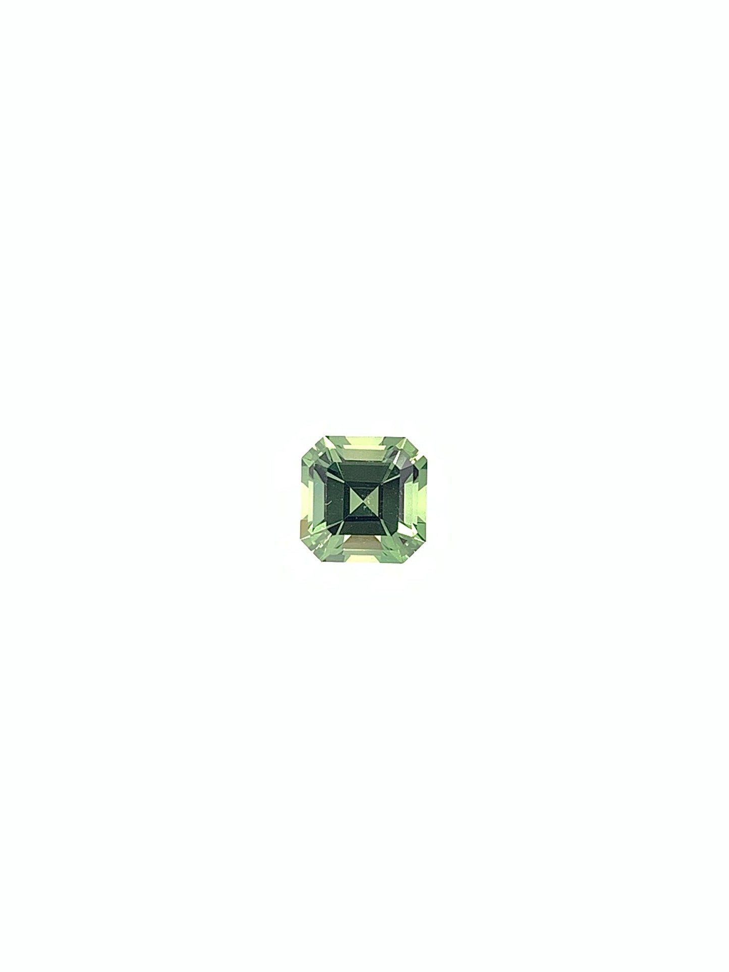 Green Sapphire — 0.78ct Asscher | 5.00 x 5.00mm | Tanzania | Heated