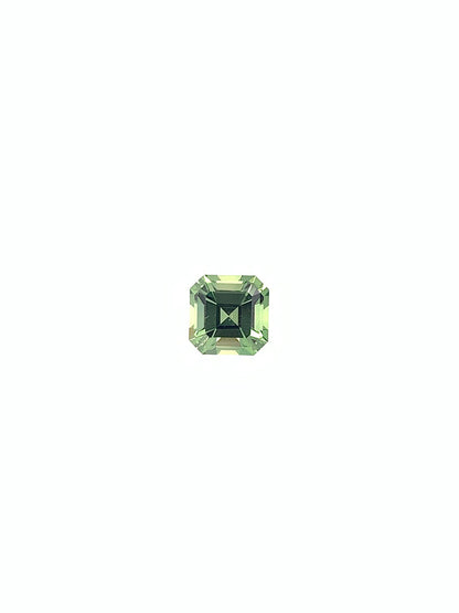 Green Sapphire — 0.78ct Asscher | 5.00 x 5.00mm | Tanzania | Heated