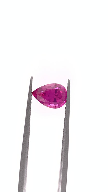 Pink Sapphire — 1.29ct Pear | 8.00 x 5.60mm | Madagascar | Heated