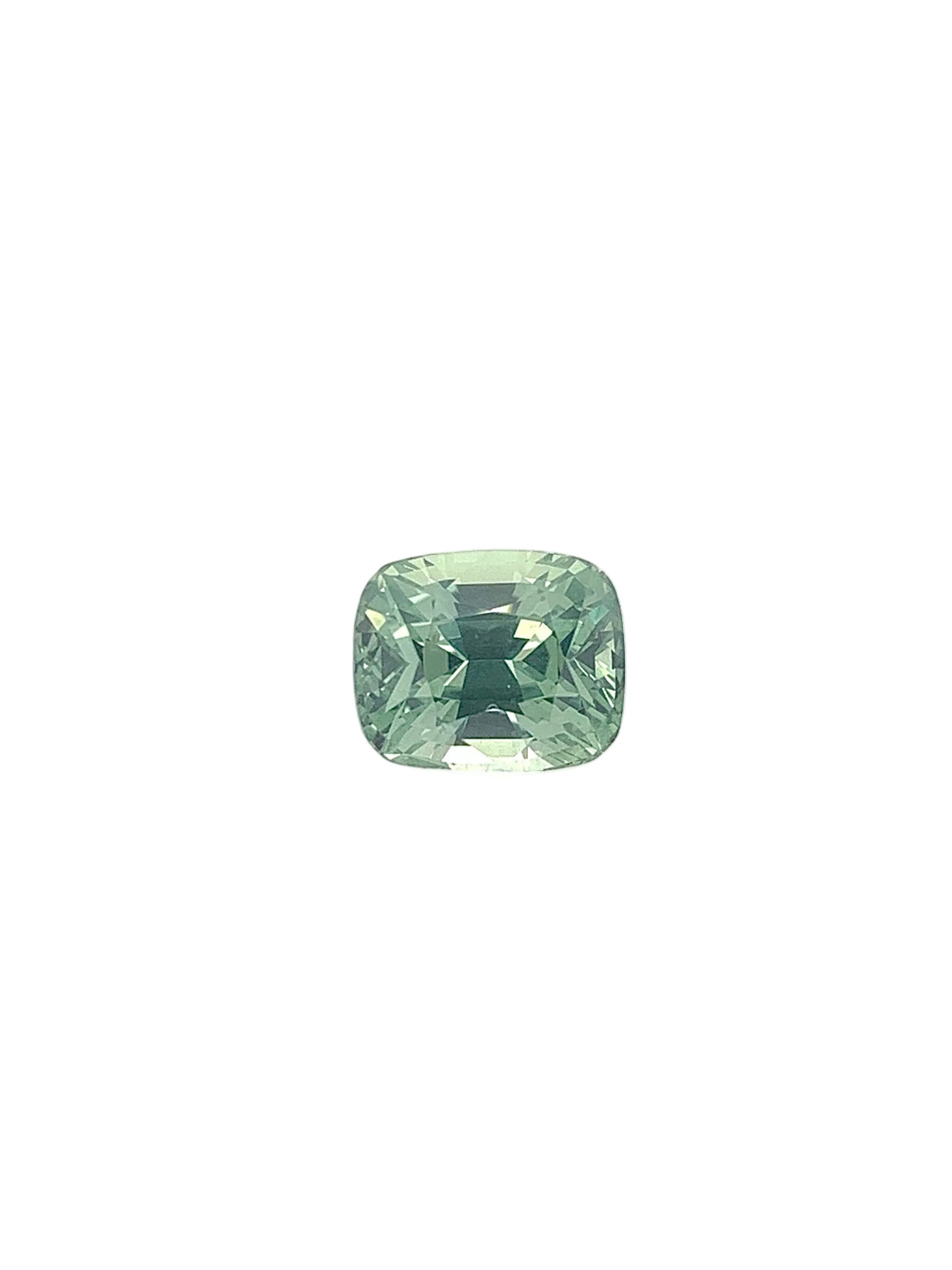 Green Sapphire — 3.08ct Cushion | 8.00 x 6.00mm | Sri Lanka | Heated