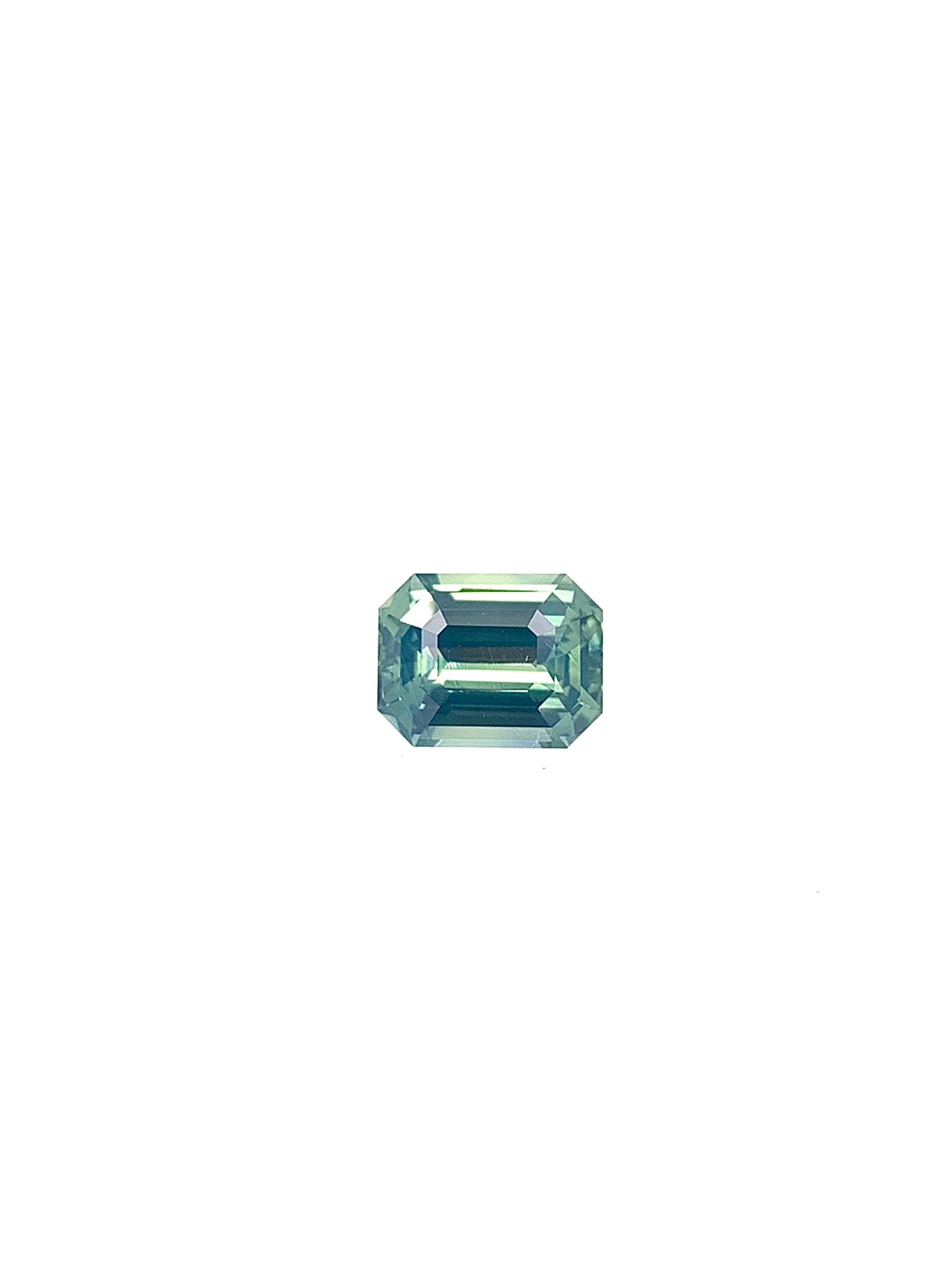 Green Sapphire — 1.51ct Emerald Cut | 7.10 x 5.50mm | Madagascar | Heated