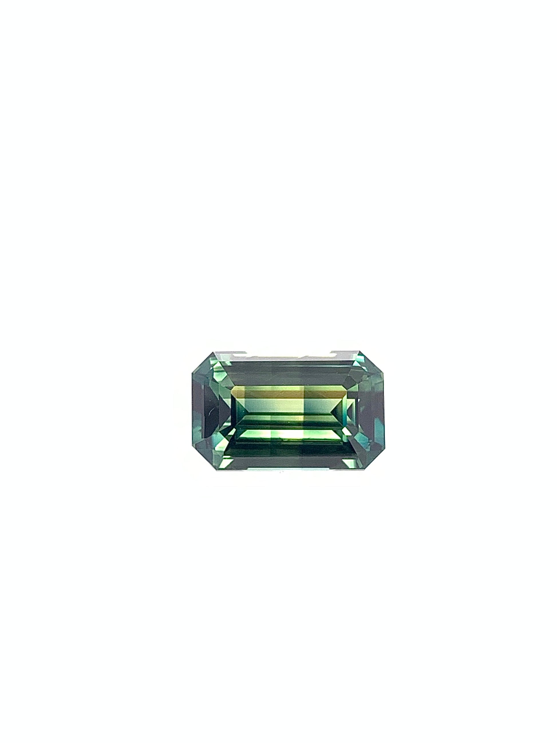 Green Sapphire — 3.01ct Emerald Cut | 9.95 x 6.20mm | Madagascar | Heated