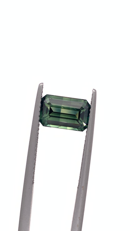 Green Sapphire — 3.01ct Emerald Cut | 9.95 x 6.20mm | Madagascar | Heated