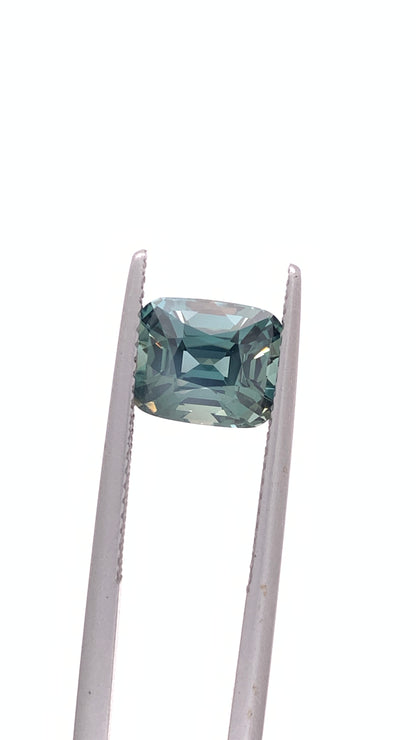 Teal Sapphire — 3.73ct Cushion | 8.75 x 7.20mm | Madagascar | Heated