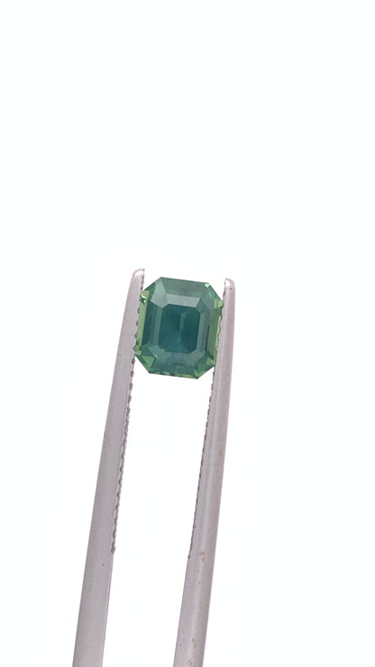 Green Sapphire — 1.58ct Emerald Cut | 6.70 x 5.80mm | Madagascar | Heated