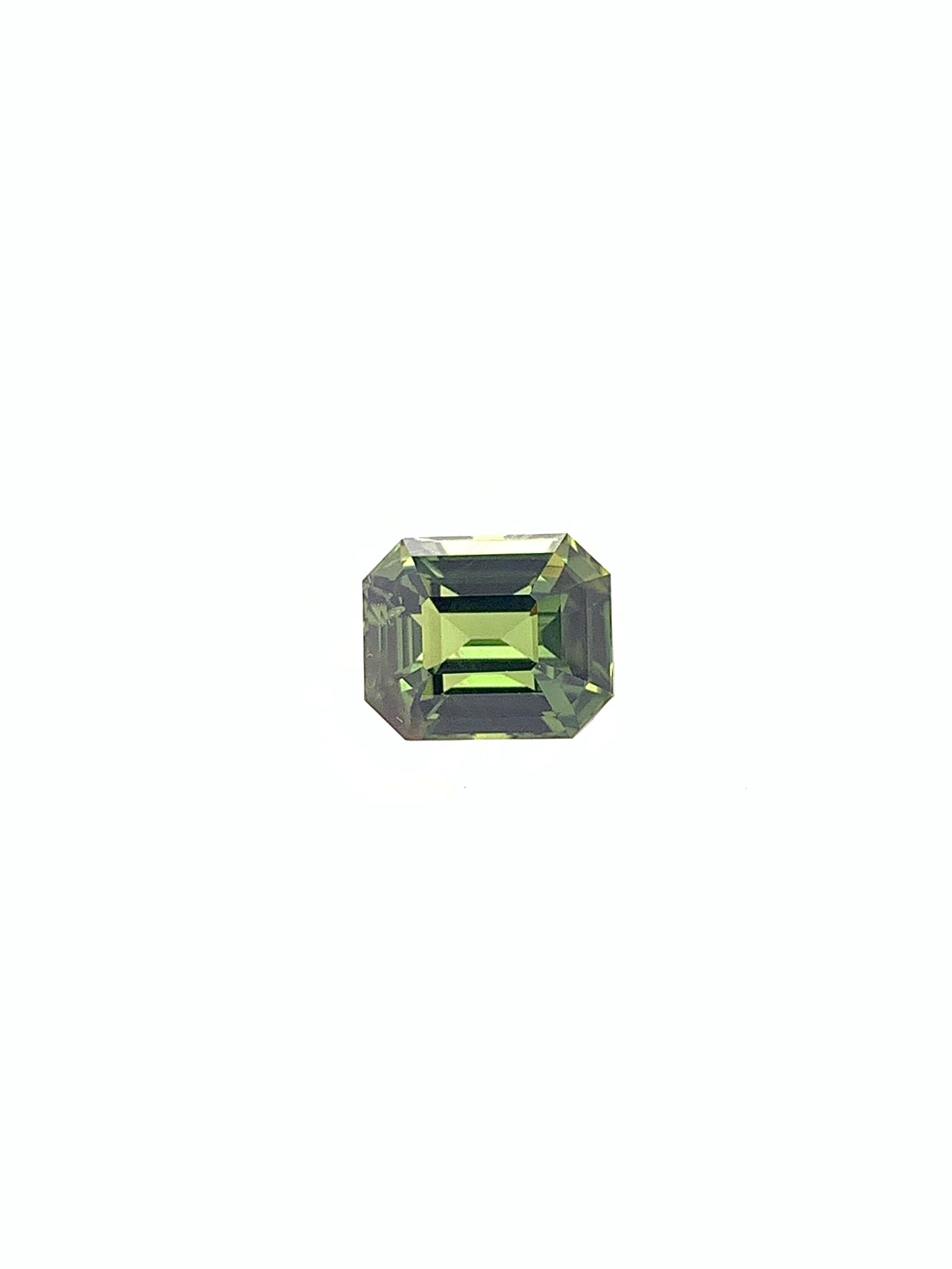 Green Sapphire — 1.99ct Emerald Cut | 7.40 x 6.05mm | Madagascar | Unheated