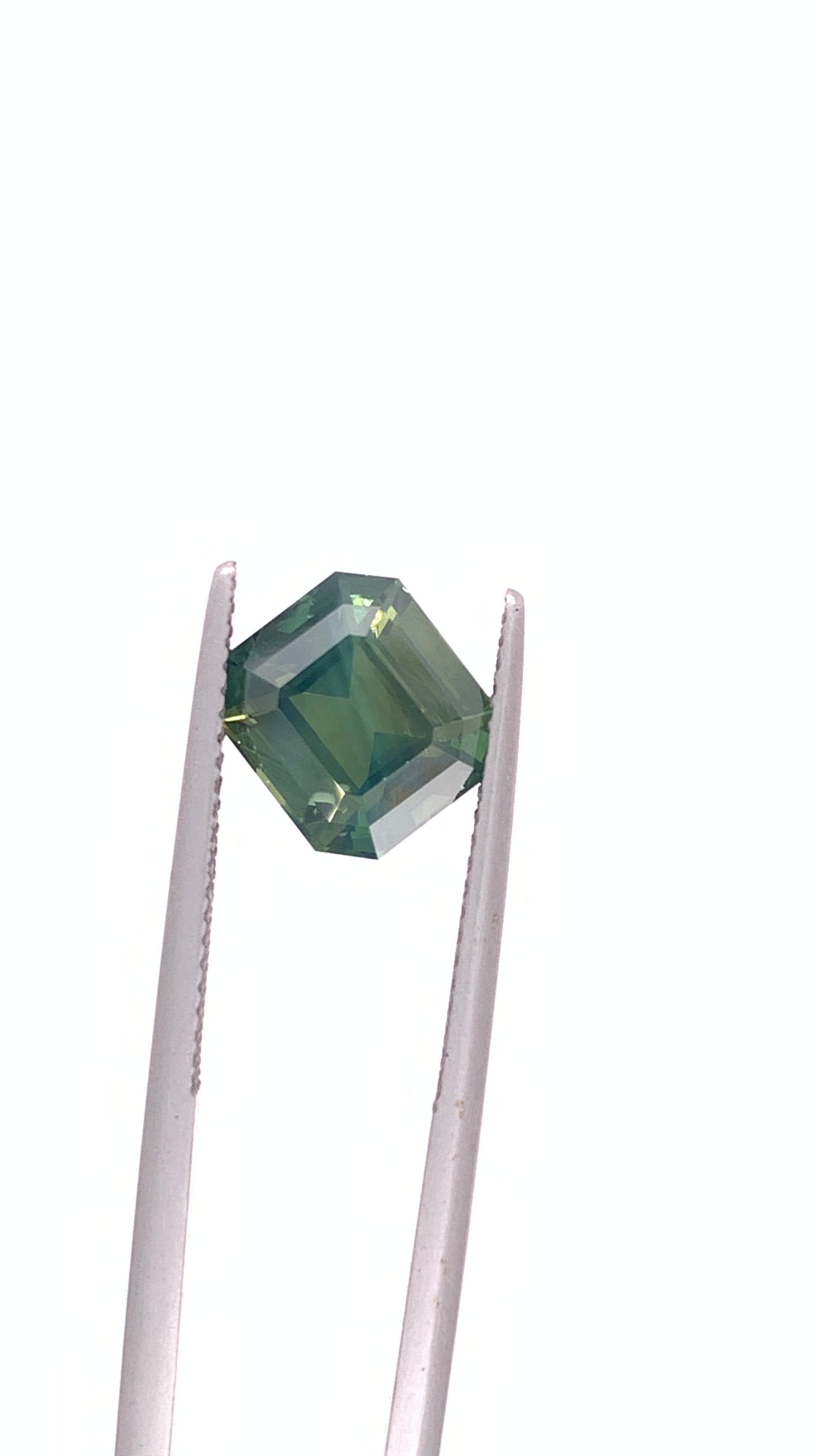 Green Sapphire — 4.41ct Emerald Cut | 9.30 x 8.40mm | Madagascar | Heated