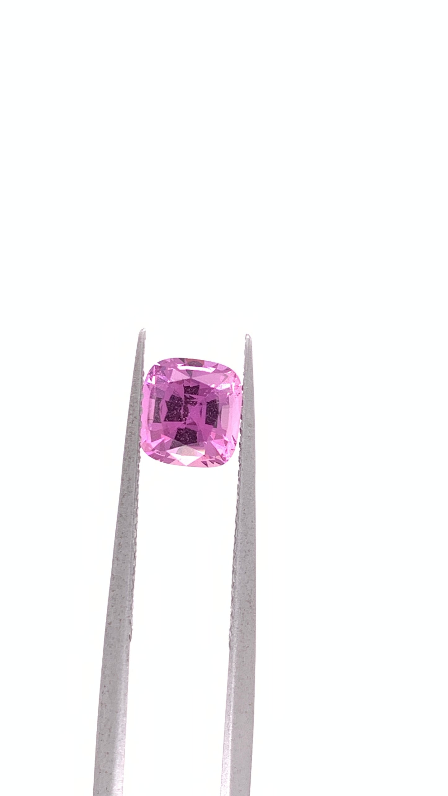 Purple sapphire — 1.43ct Cushion | 5.90 x 6.40mm | Madagascar | Unheated