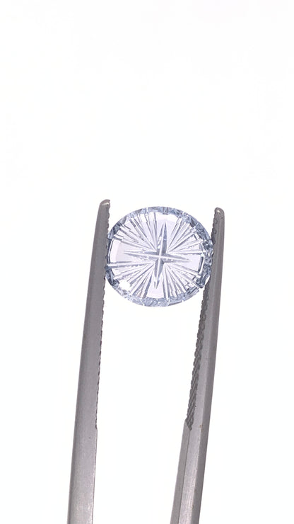Blue Sapphire — 1.84ct Fantasy Cut | 9.50 x 8.40mm | Madagascar | Unheated