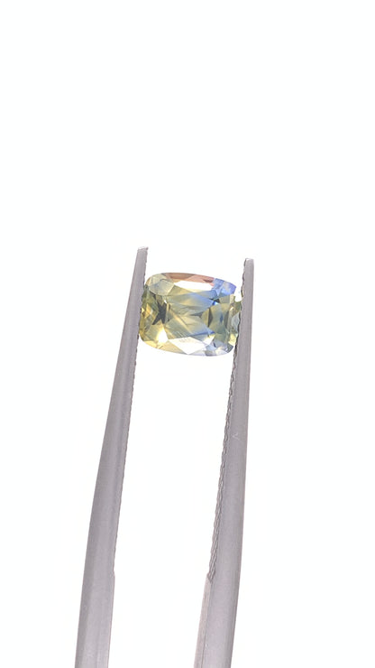 Bicolour Sapphire — 1.22ct Cushion | 6.70 x 5.30mm | Sri Lanka | Heated