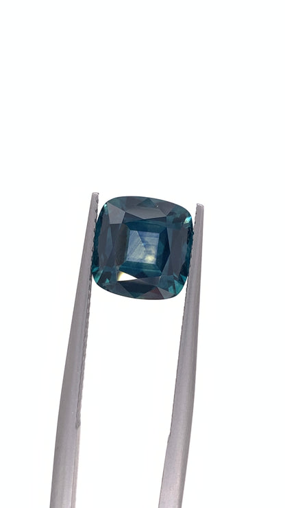 Montana Sapphire — 3.43ct Cushion | 9.10 x 9.00mm | USA | Heated