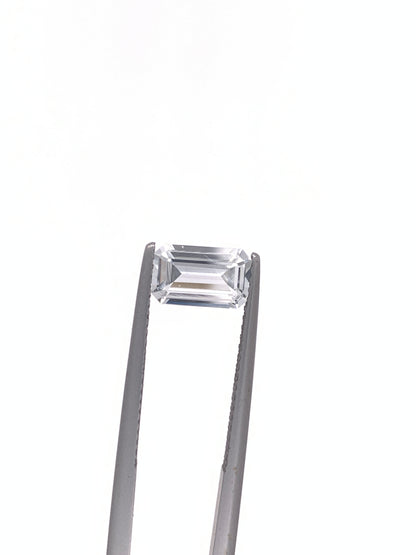 White Sapphire — 1.46ct Emerald Cut | 8.60 x 5.20mm | Madagascar | Unheated