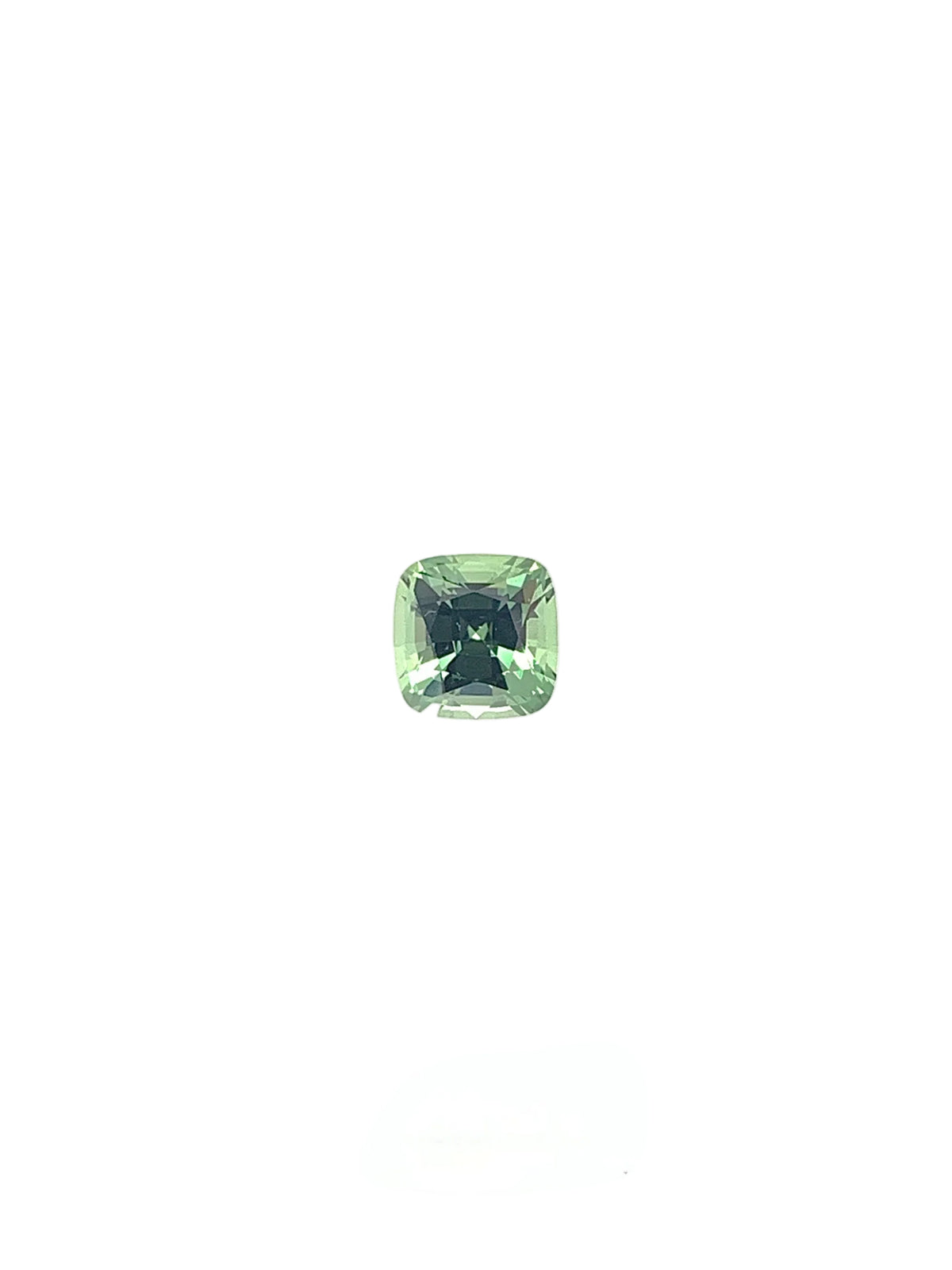Green Sapphire — 0.90ct Cushion | 5.30 x 5.20mm | Tanzania | Heated