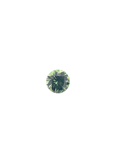 Green Sapphire — 0.77ct Round Brilliant Cut | 5.70mm | Tanzania | Heated