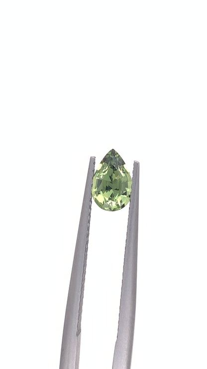 Green Sapphire — 0.86ct Pear | 7.25 x 4.80mm | Tanzania | Heated