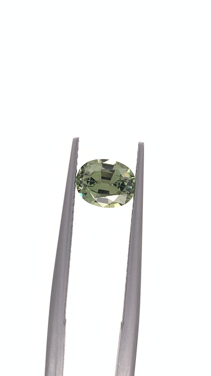Green Sapphire — 1.07ct Oval | 6.80 x 5.40mm | Tanzania | Heated
