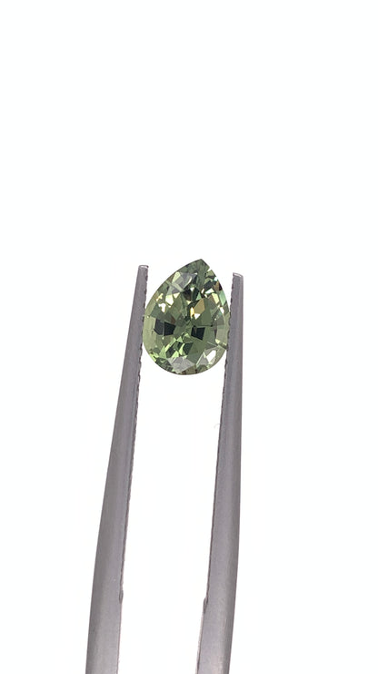 Green Sapphire — 1.12ct Pear | 7.30 x 5.60mm | Tanzania | Heated