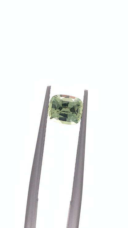 Green Sapphire — 1.05ct Cushion | 6.35 x 5.35mm | Tanzania | Heated