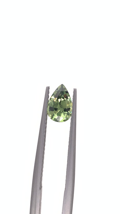 Green Sapphire — 1.00ct Pear | 7.85 x 5.30mm | Tanzania | Heated