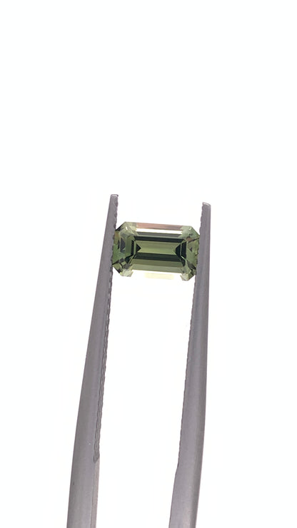 Green Sapphire — 0.91ct Emerald Cut | 6.90 x 4.30mm | Tanzania | Heated