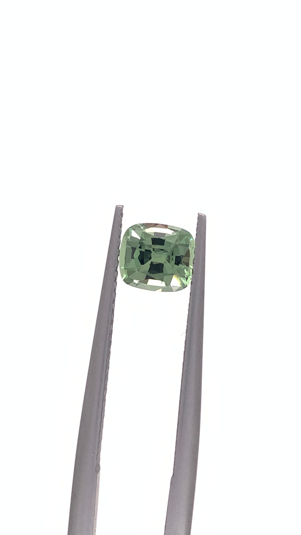 Green Sapphire — 1.02ct Cushion | 6.00 x 5.30mm | Tanzania | Heated