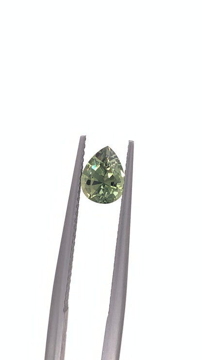 Green Sapphire — 0.98ct Pear | 6.90 x 5.35mm | Tanzania | Heated