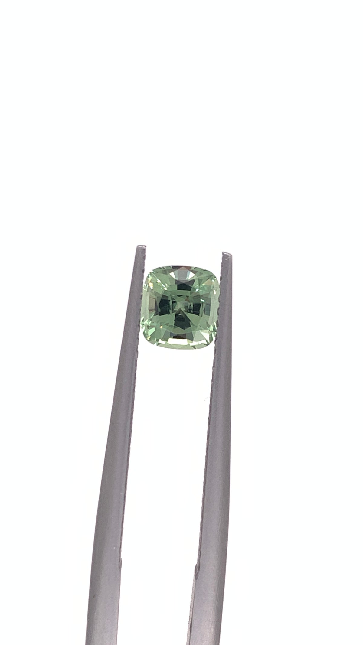 Green Sapphire — 0.91ct Cushion | 5.45 x 5.15mm | Tanzania | Heated