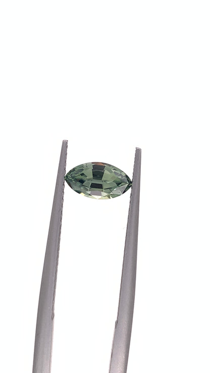 Green Sapphire — 0.79ct Marquise | 8.00 x 4.30mm | Tanzania | Heated