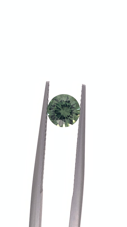 Green Sapphire — 1.06ct Round Brilliant Cut | 6.20mm | Tanzania | Heated