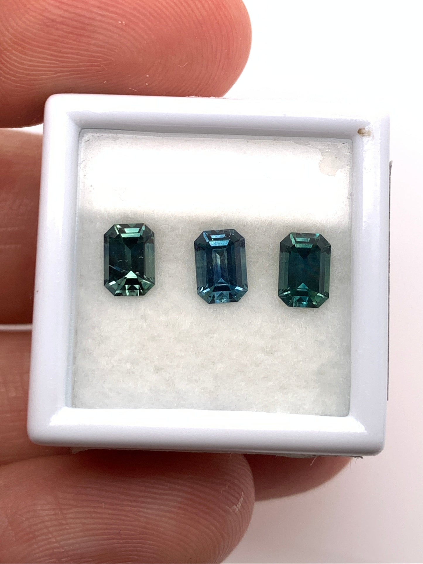 Montana Sapphire — 3pcs Emerald Cut | 1.83ct total | 5.75 x 4.00mm | USA | Heated