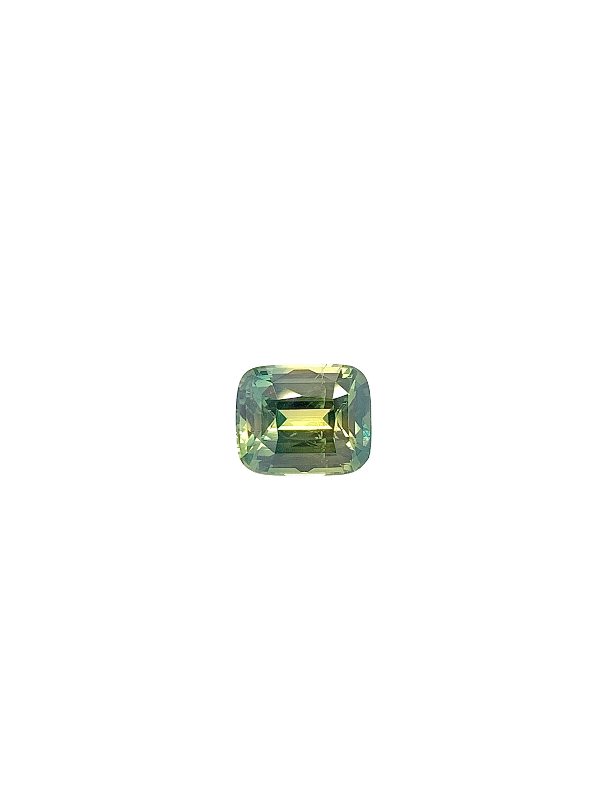 Green Sapphire — 2.03ct Cushion | 8.00 x 6.25mm | Madagascar | Unheated