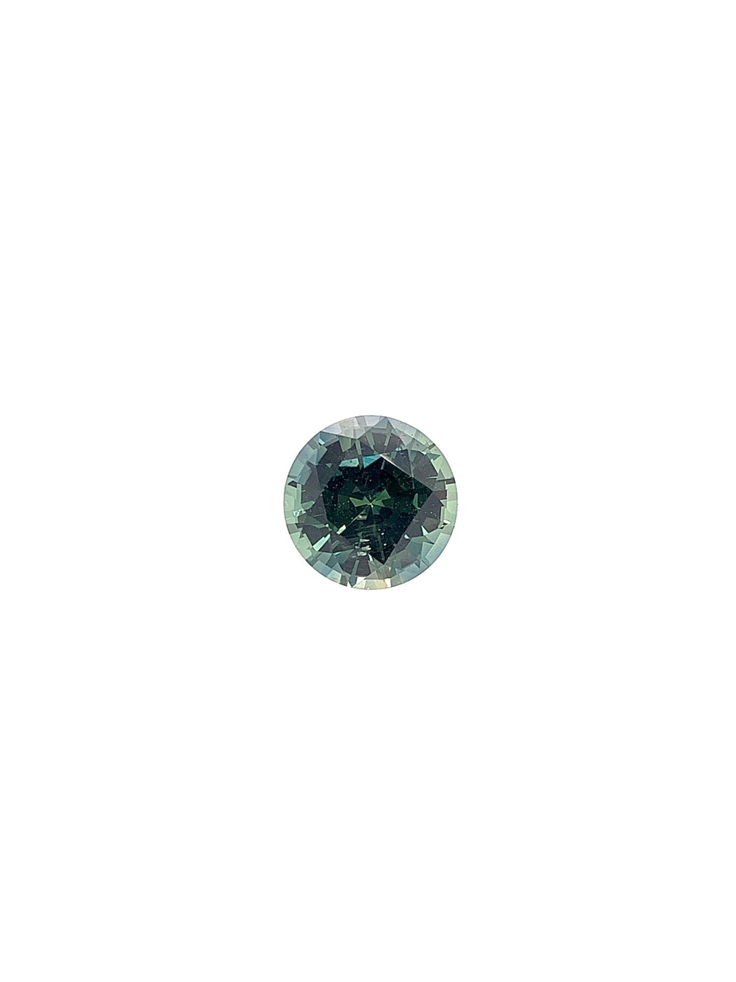 Green Sapphire — 2.05ct Round Step Cut | 7.45mm | Tanzania | Unheated