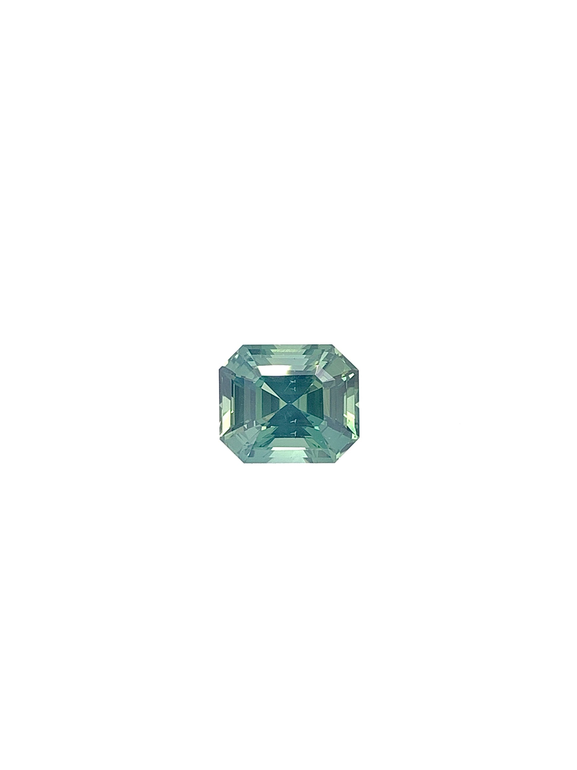 Green Sapphire — 2.03ct Emerald Cut | 7.30 x 6.20mm | Madagascar | Heated
